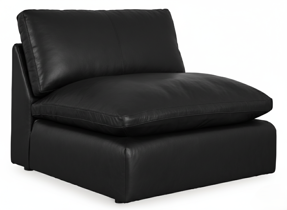 Emilia Black Armless Chair from Ashley Furniture - Luna Furniture