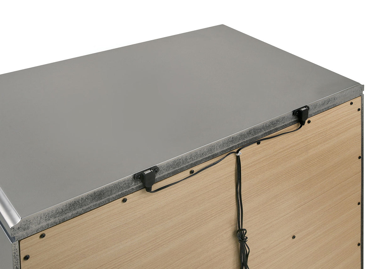 Emmeline Silver Night Stand from Furniture of America - Luna Furniture