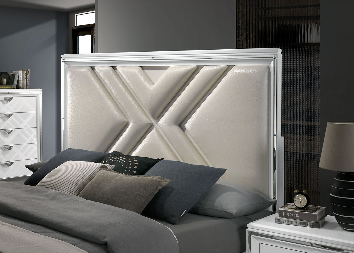 Emmeline White California King Bed from Furniture of America - Luna Furniture