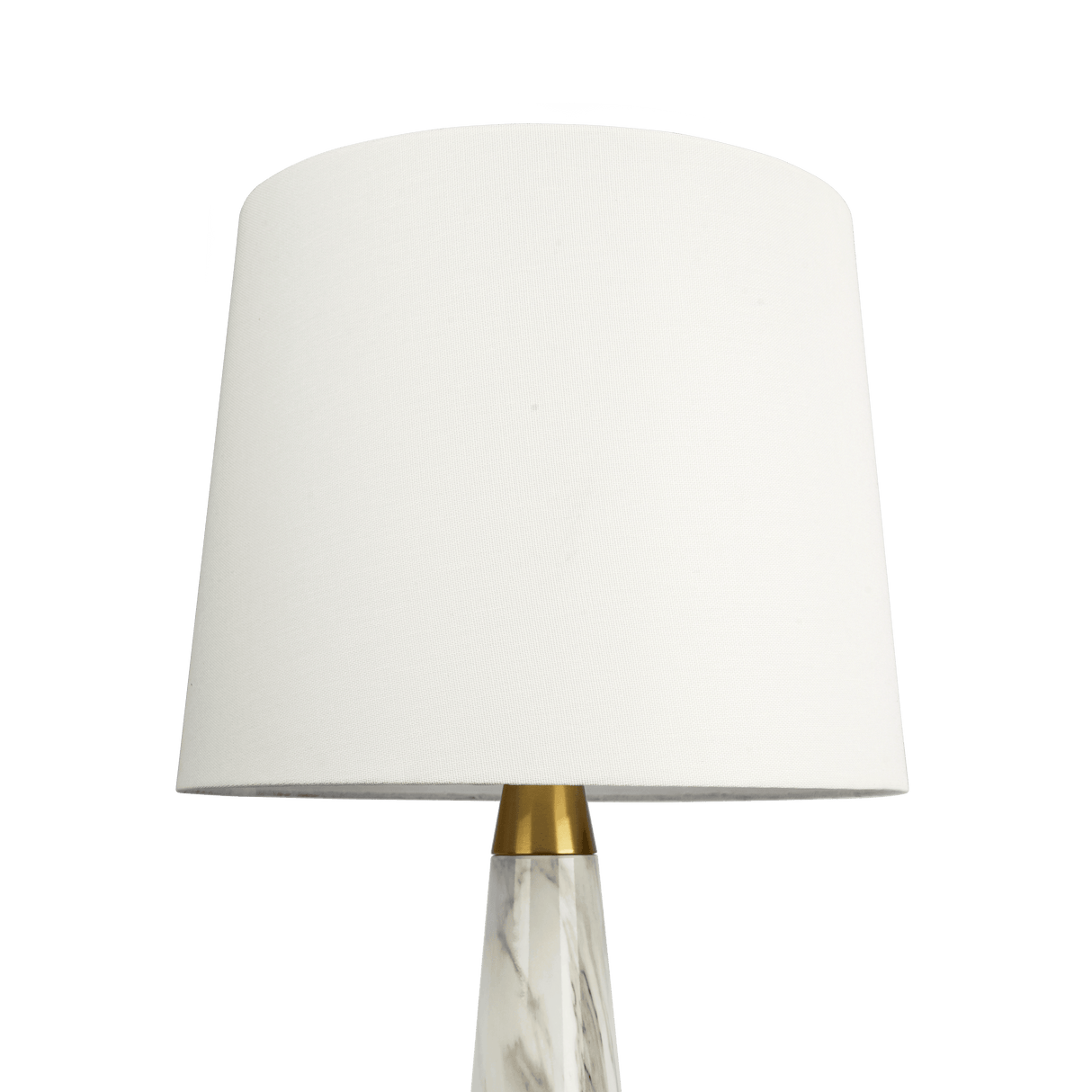 Enclave Hydro Black Table Lamp with On/Off Switch Faux Marble Base Fabric Shade from Midinmod - Luna Furniture