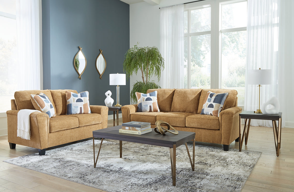 Erinslane Honey Sofa and Loveseat from Ashley - Luna Furniture