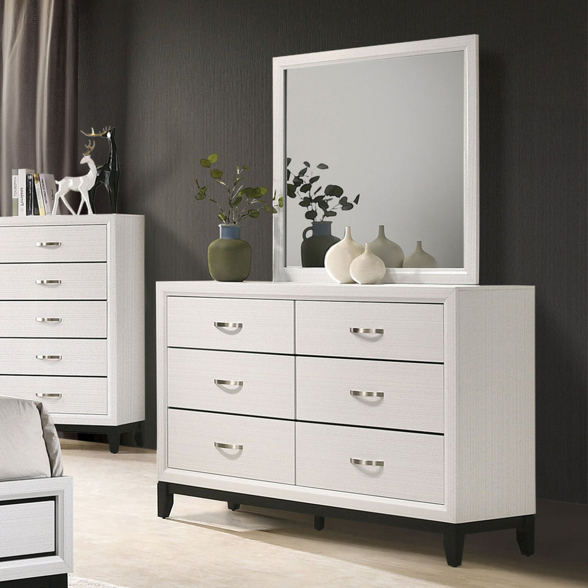 Errico White Contemporary Bedroom Set from Furniture of America - Luna Furniture
