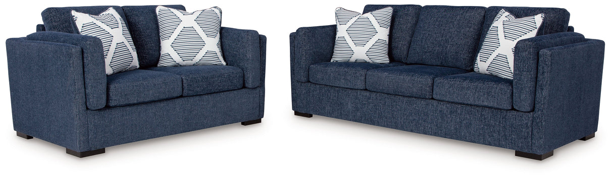 Evansley Navy Living Room Set from Ashley Furniture - Luna Furniture