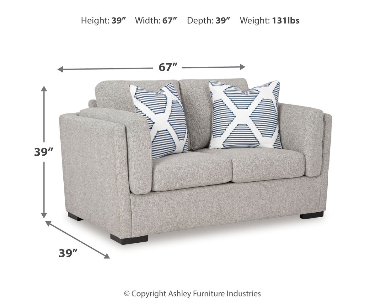 Evansley Sofa, Loveseat, Chair and Ottoman in Pewter from Ashley - Luna Furniture