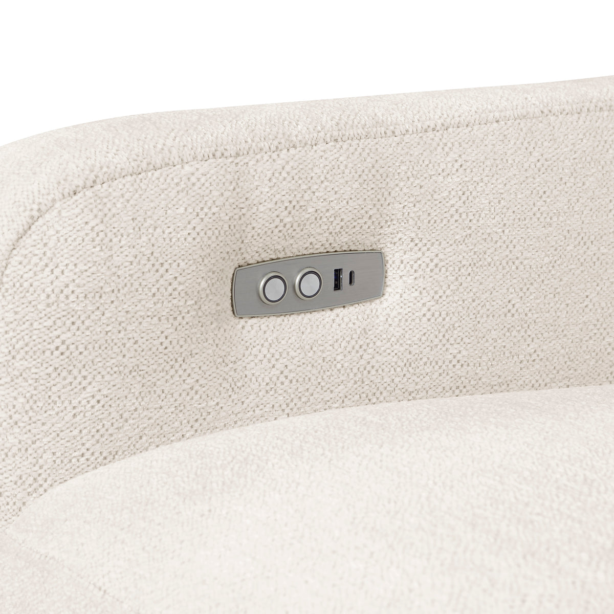Vera Beige Power Reclining Chair with USB Charging Ports from Homelegance - Luna Furniture