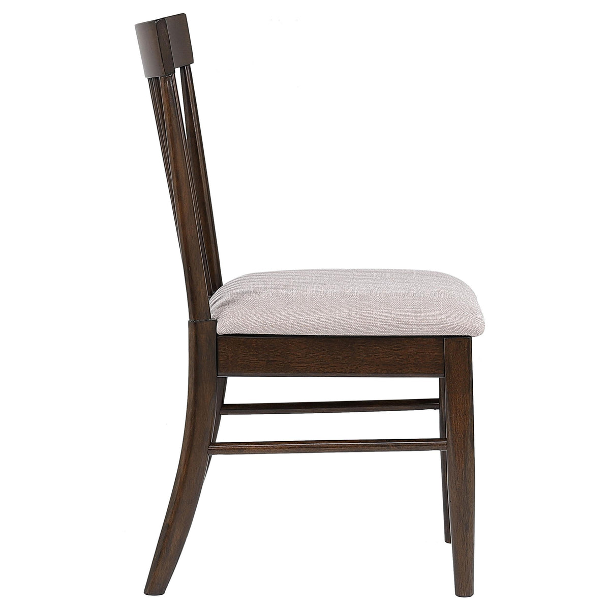 Everton Walnut Slat Back Dining Side Chair, Set of 2 from Coaster - Luna Furniture