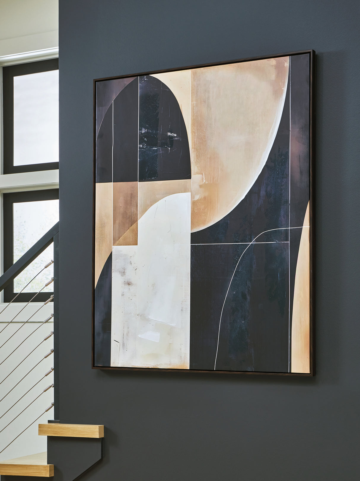 Ewanford Black/Brown/Tan Wall Art from Ashley - Luna Furniture