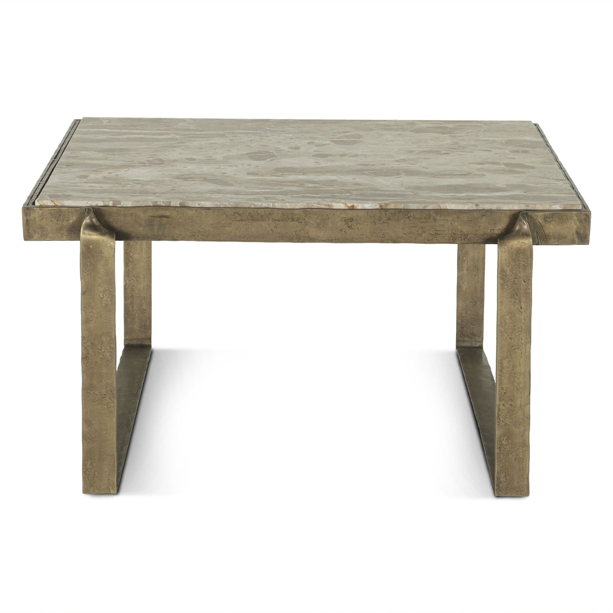 Argos 32" Coffee Table with Marble and Antique Brass from Home Trends & Design - Luna Furniture