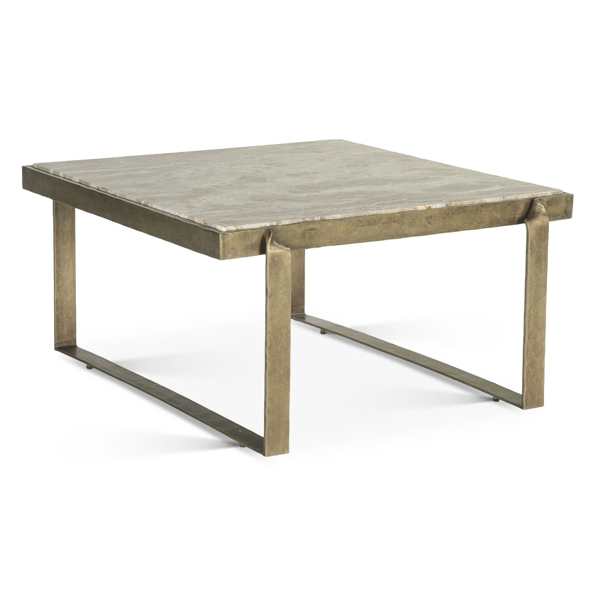 Argos 32" Coffee Table with Marble and Antique Brass from Home Trends & Design - Luna Furniture