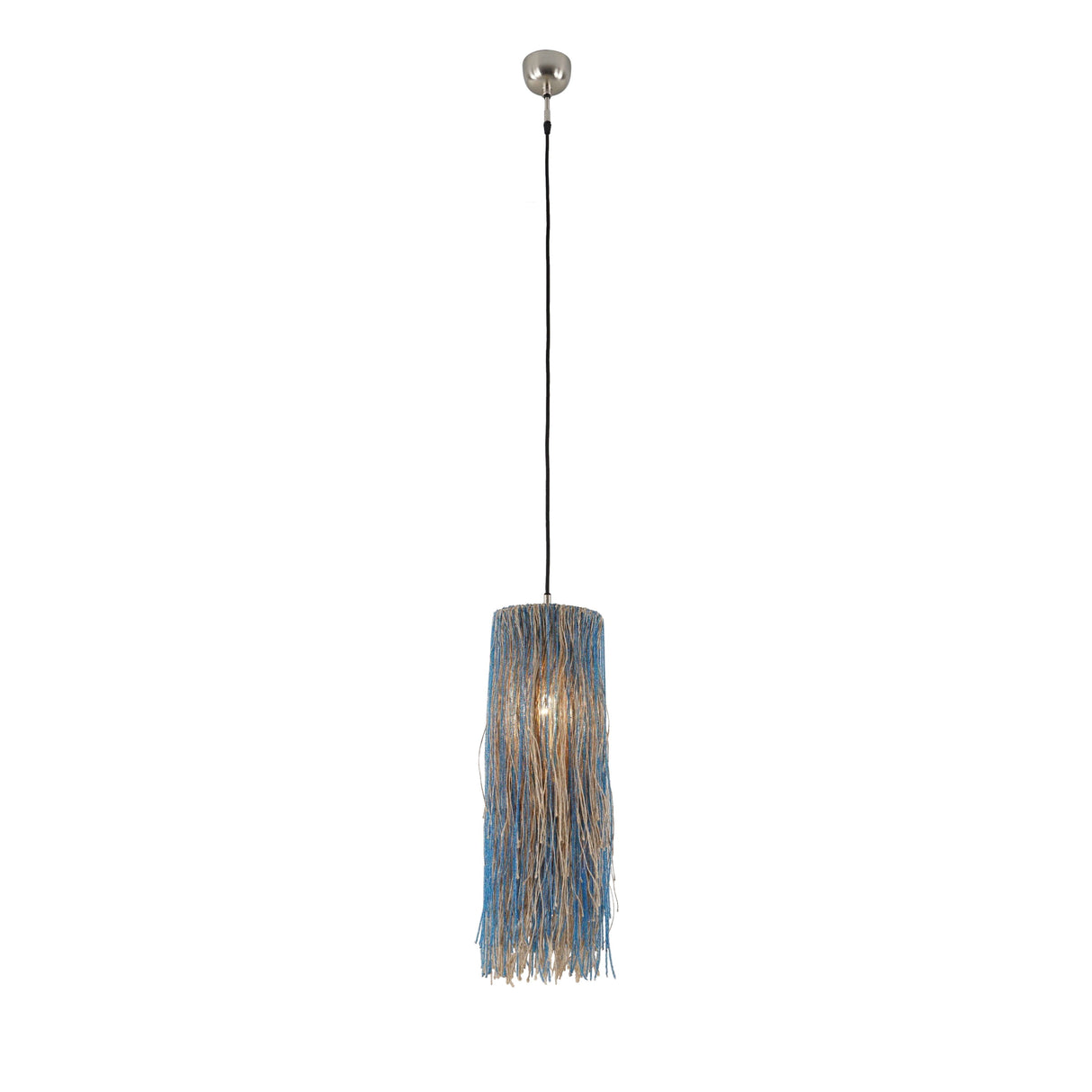 Boho Glass Bead Pendant Blue from Home Trends & Design - Luna Furniture