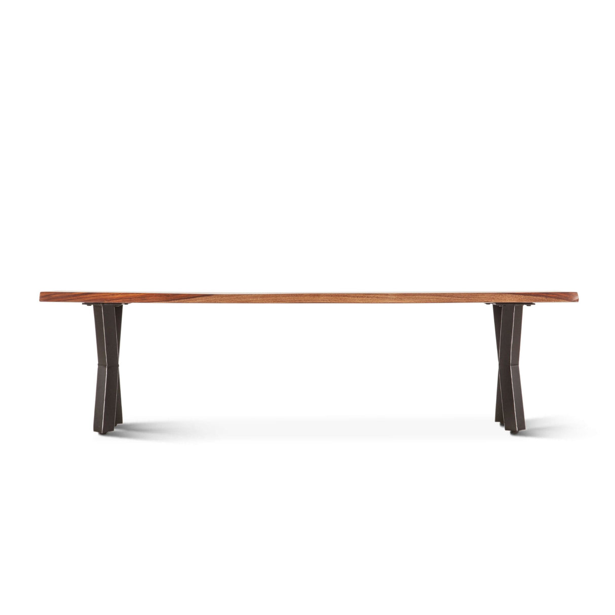 Brisbane 68" Dining Bench in Natural Sheesham and Iron from Home Trends & Design - Luna Furniture