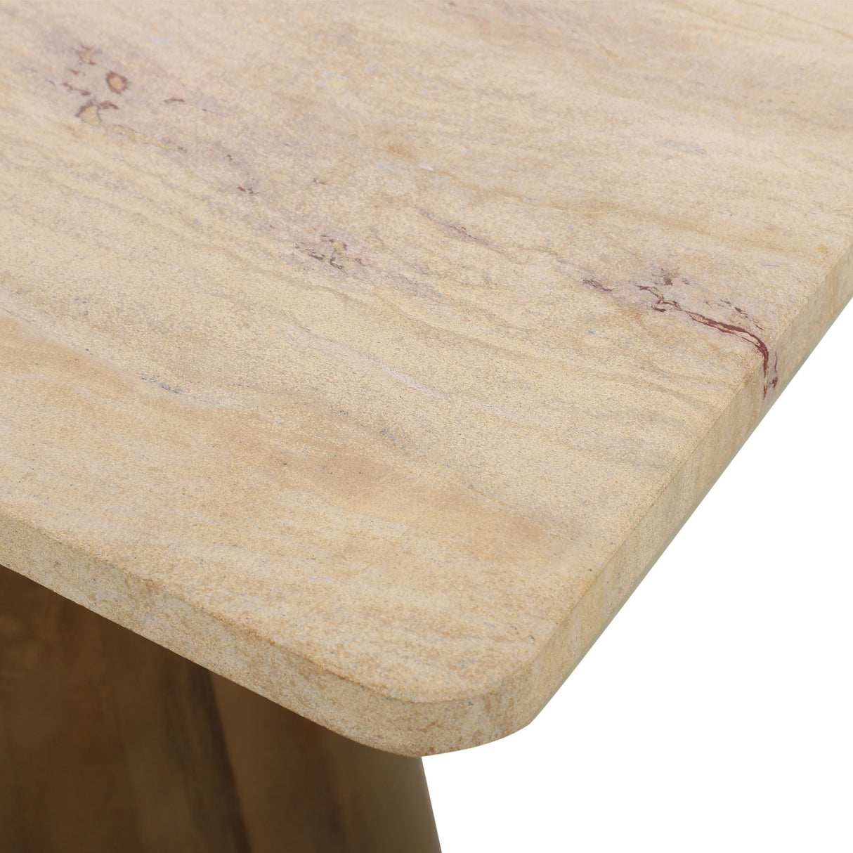 Breton 72" Console Table with Travertine Top in Walnut from Home Trends & Design - Luna Furniture