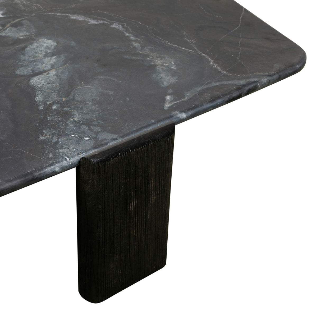 Breton 64" Hexagonal Coffee Table with Lava Marble Top with Dark Mango Base from Home Trends & Design - Luna Furniture