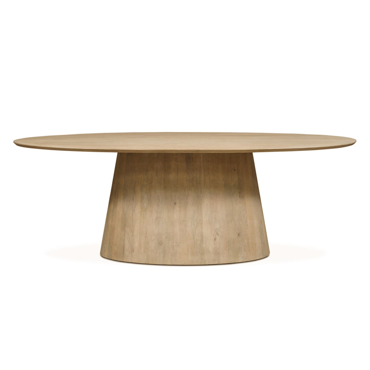 Casablanca 86" Oval Dining Table in Natural White from Home Trends & Design - Luna Furniture