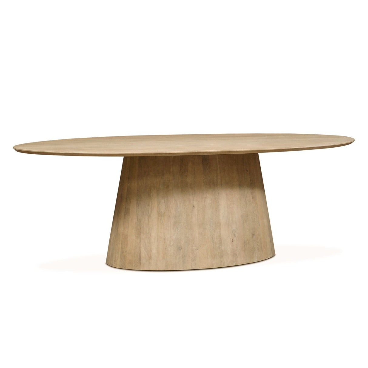 Casablanca 86" Oval Dining Table in Natural White from Home Trends & Design - Luna Furniture