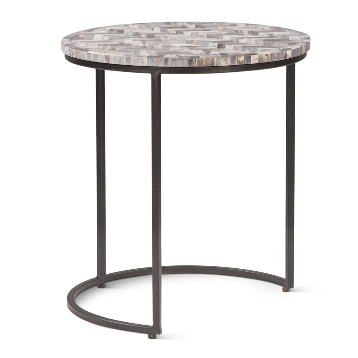 Calico 20" Nesting Tables in Chevron Pattern, Set 2 from Home Trends & Design - Luna Furniture