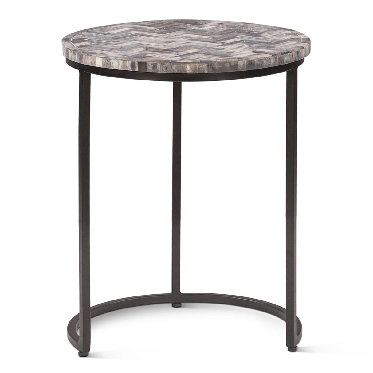 Calico 20" Nesting Tables in Chevron Pattern, Set 2 from Home Trends & Design - Luna Furniture