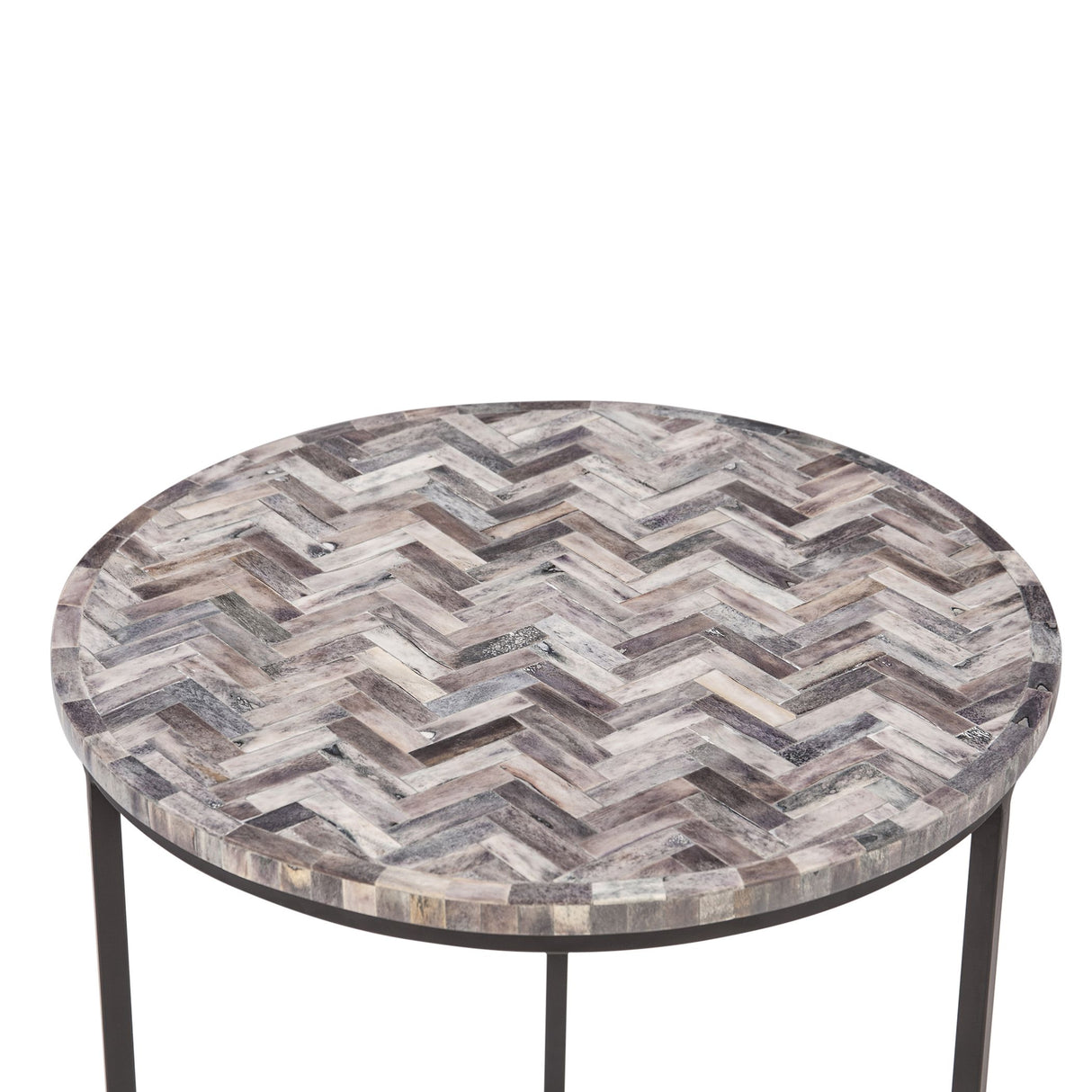 Calico 20" Nesting Tables in Chevron Pattern, Set 2 from Home Trends & Design - Luna Furniture