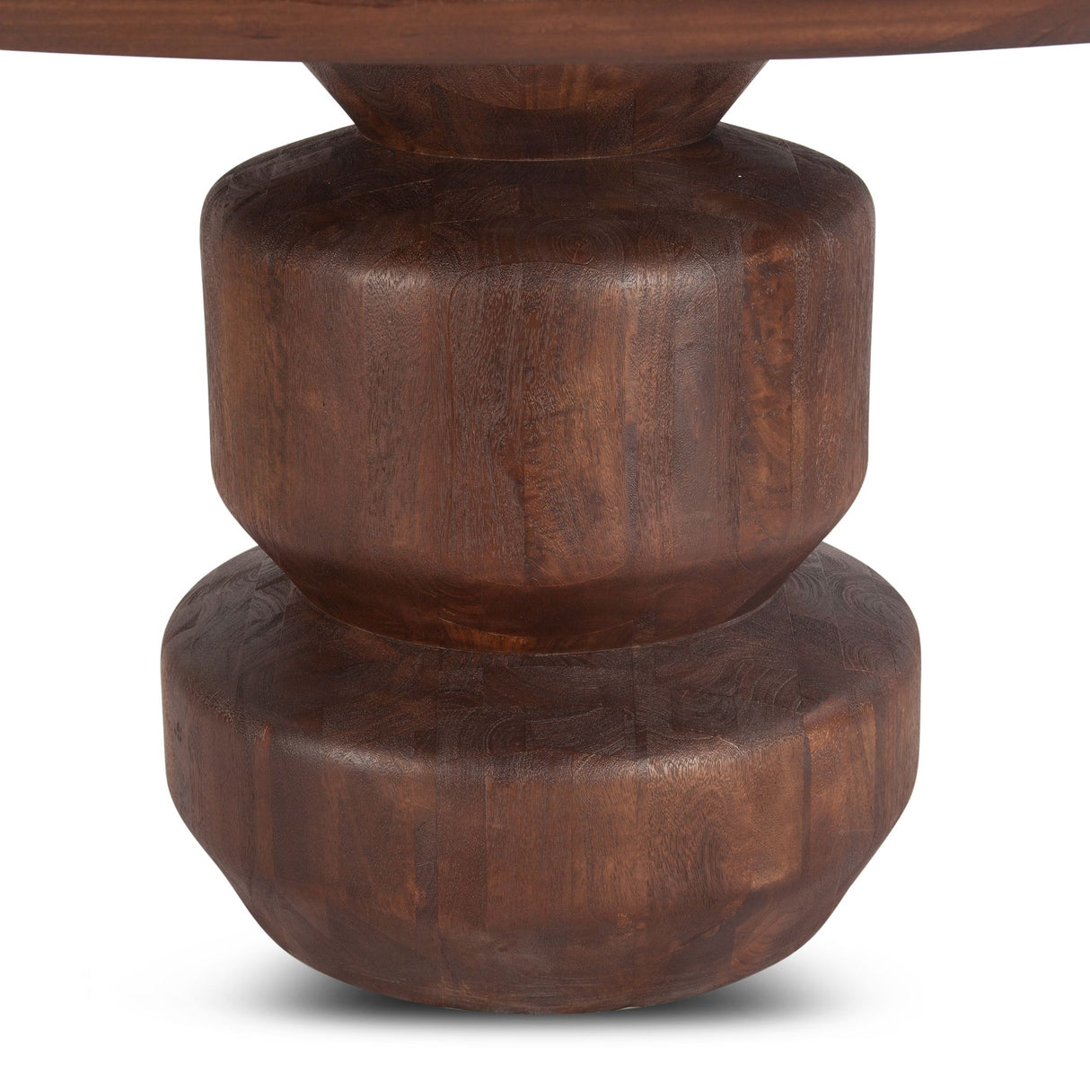 Cambridge 60" Round Dining Table in Walnut Mango Wood from Home Trends & Design - Luna Furniture