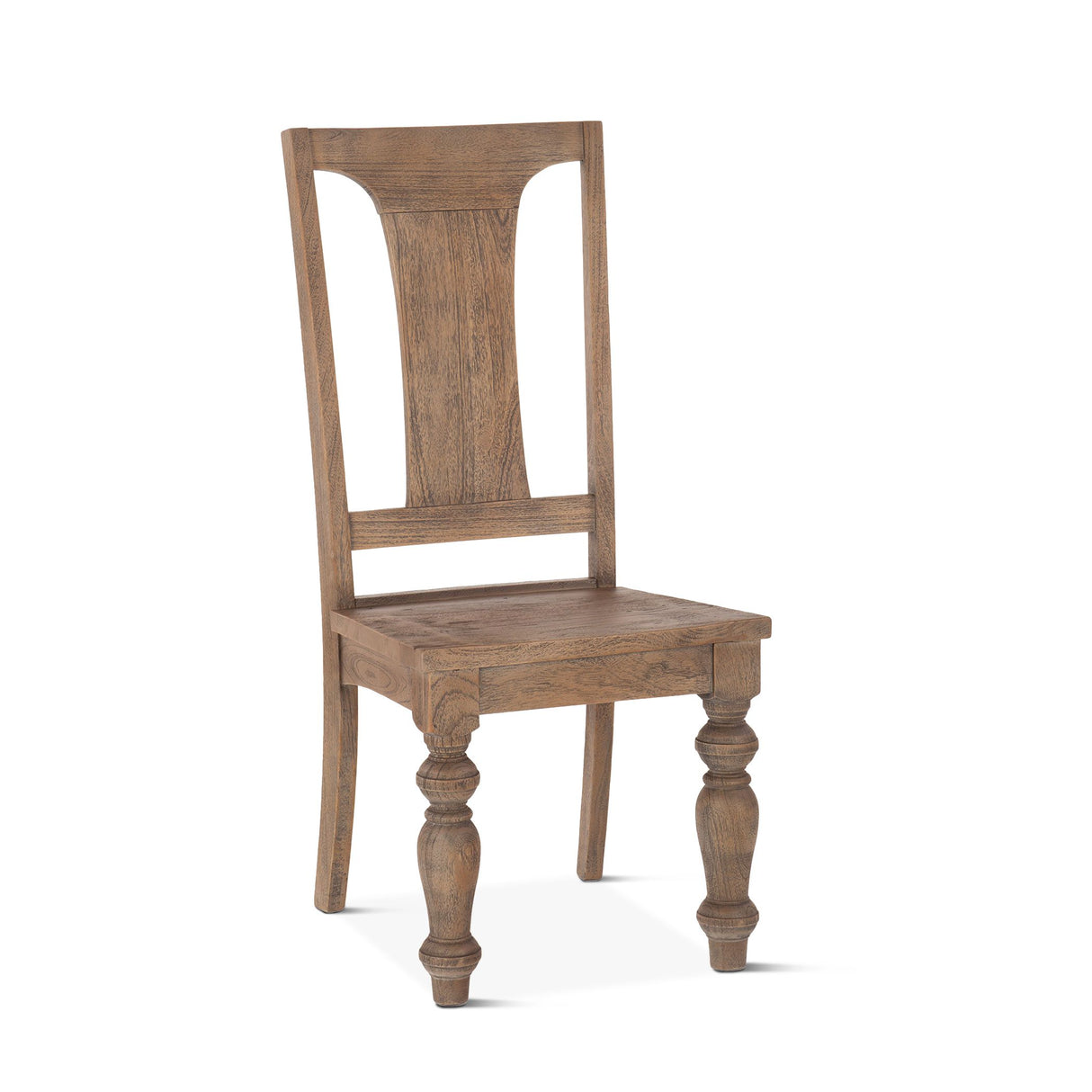 Colonial Plantation 18" Dining Chair in Weathered Teak, Set of 2 from Home Trends & Design - Luna Furniture