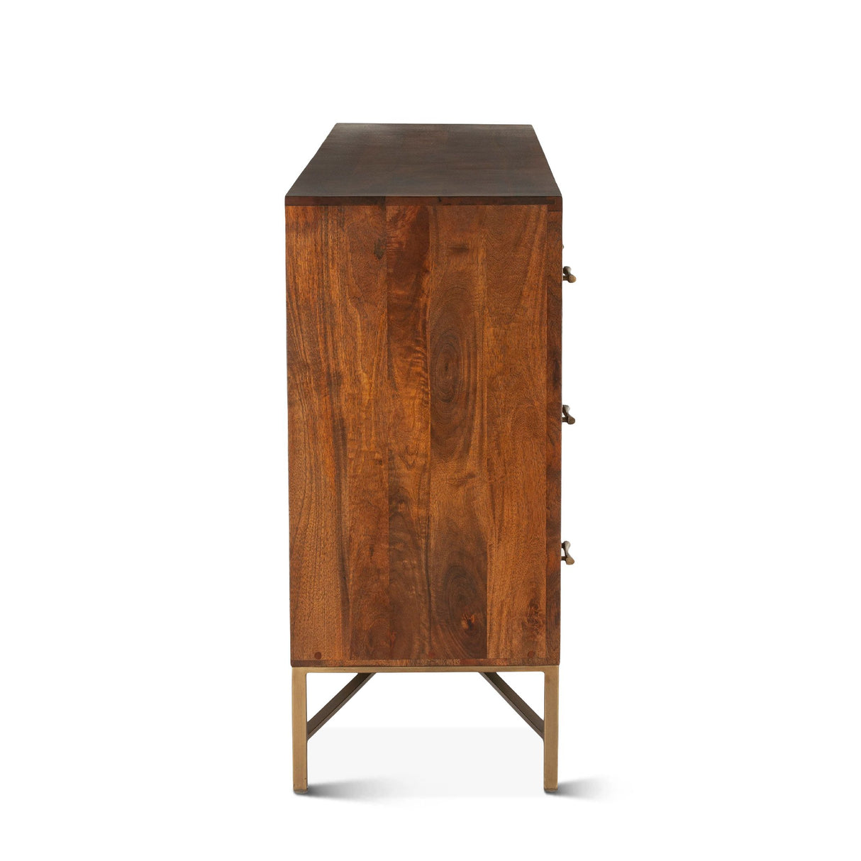 Cosmopolitan 69" Six Drawer Dresser in Honey Brown from Home Trends & Design - Luna Furniture