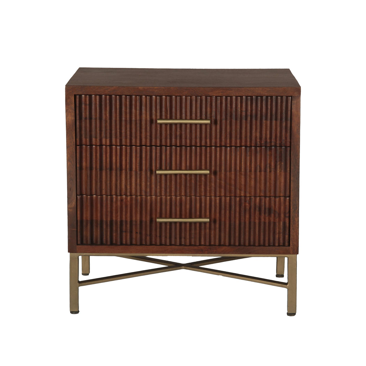 Cosmopolitan 26" Three Drawer Nightstand in Honey Brown - New from Home Trends & Design - Luna Furniture
