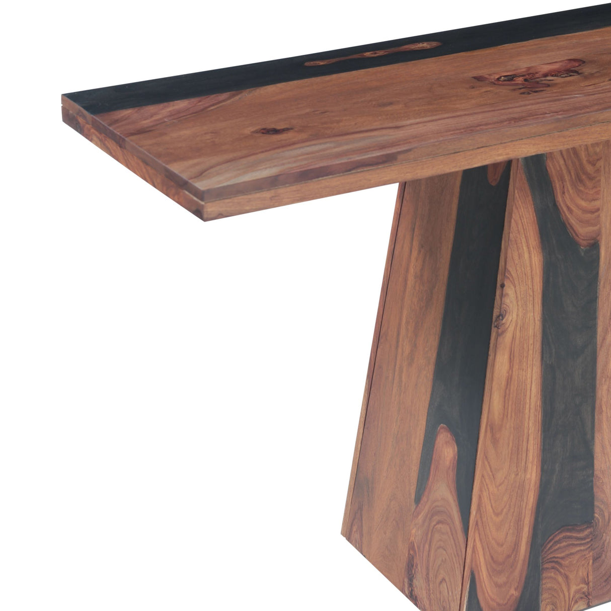 Calypso 57" Console Table in Burnt Sheesham from Home Trends & Design - Luna Furniture