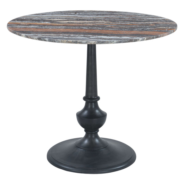 Dauphine 36" Tronex Travertine with Antique Patina Base Round Bistro Table