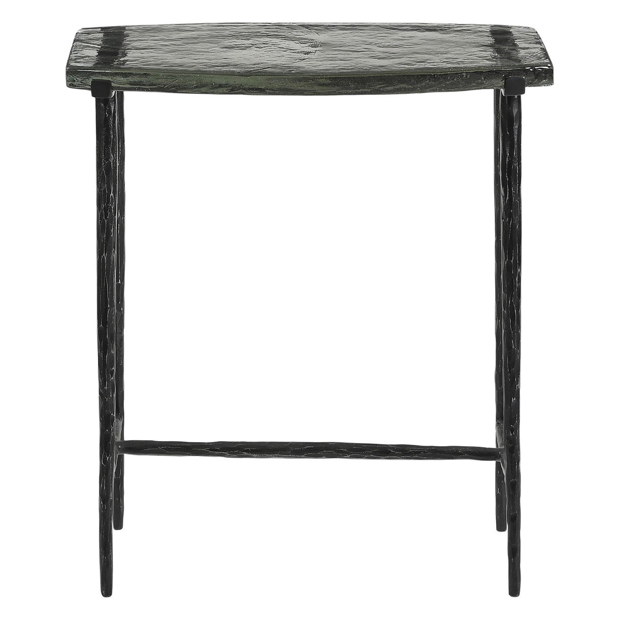 Downey 17" Side Table with Glass Top from Home Trends & Design - Luna Furniture