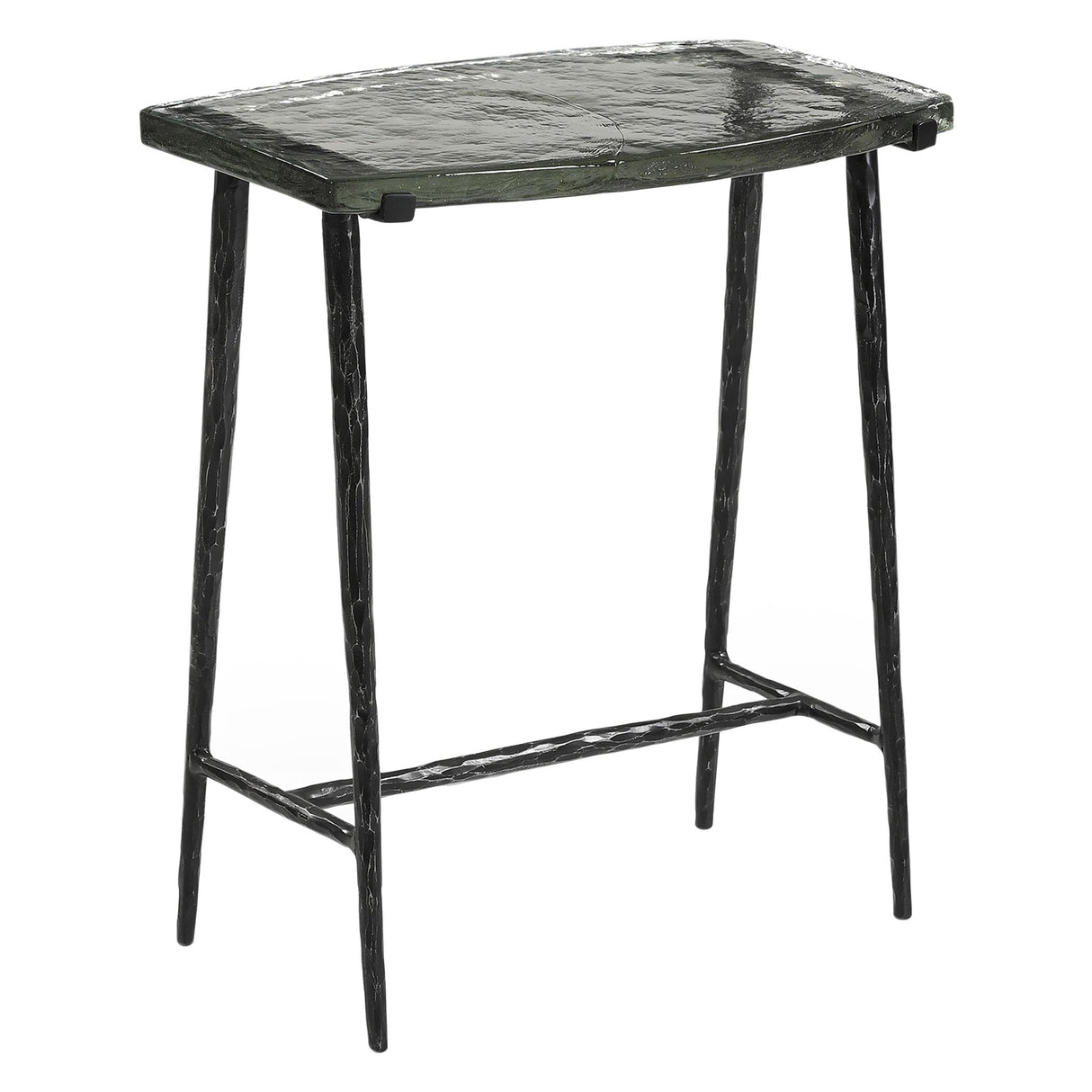Downey 17" Side Table with Glass Top from Home Trends & Design - Luna Furniture