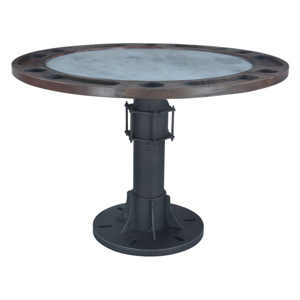 Eiffel 52" Gathering Poker Game Table with White Marble Top