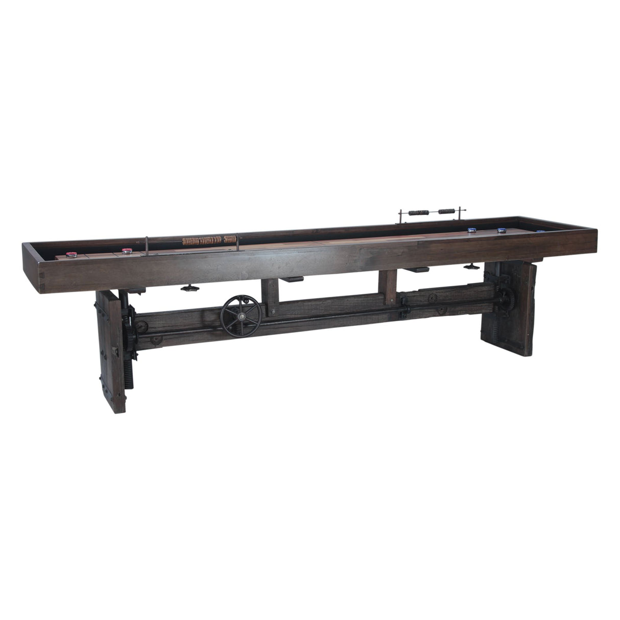 Eiffel 132" Reclaimed Shuffleboard Table with Pucks from Home Trends & Design - Luna Furniture