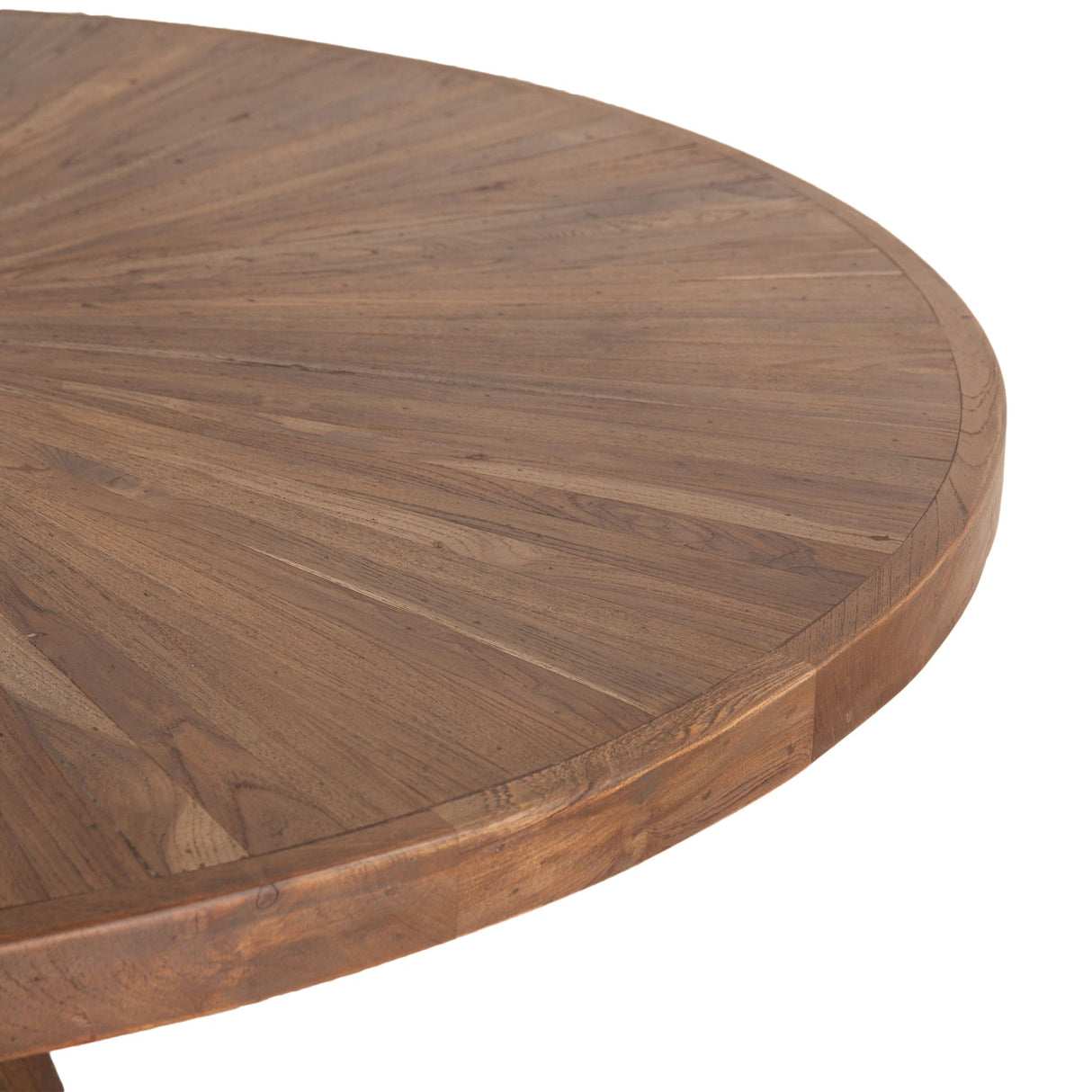 Eiffel 48" Gathering Table in Antique Teakwood and Marble Round from Home Trends & Design - Luna Furniture
