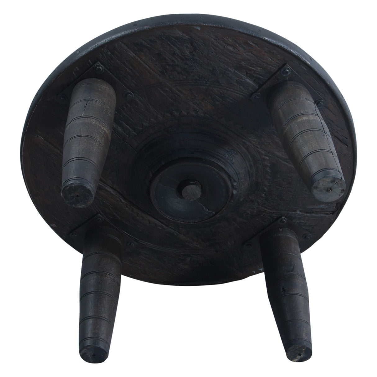 Eiffel 35" Round Wheel Coffee Table from Home Trends & Design - Luna Furniture
