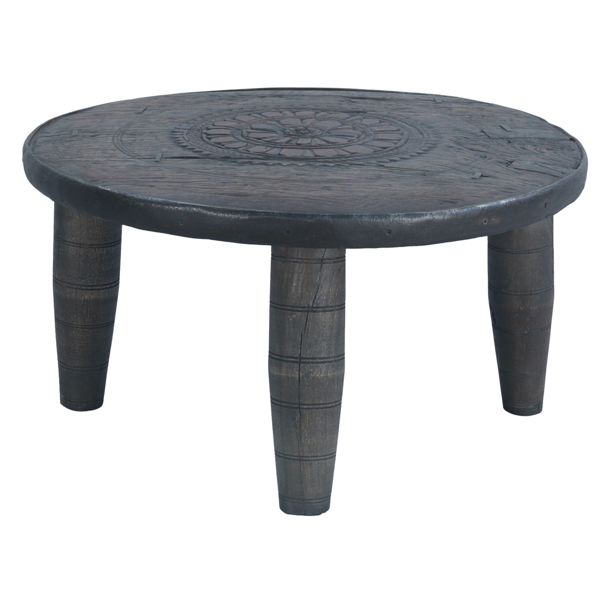 Eiffel 35" Round Wheel Coffee Table from Home Trends & Design - Luna Furniture