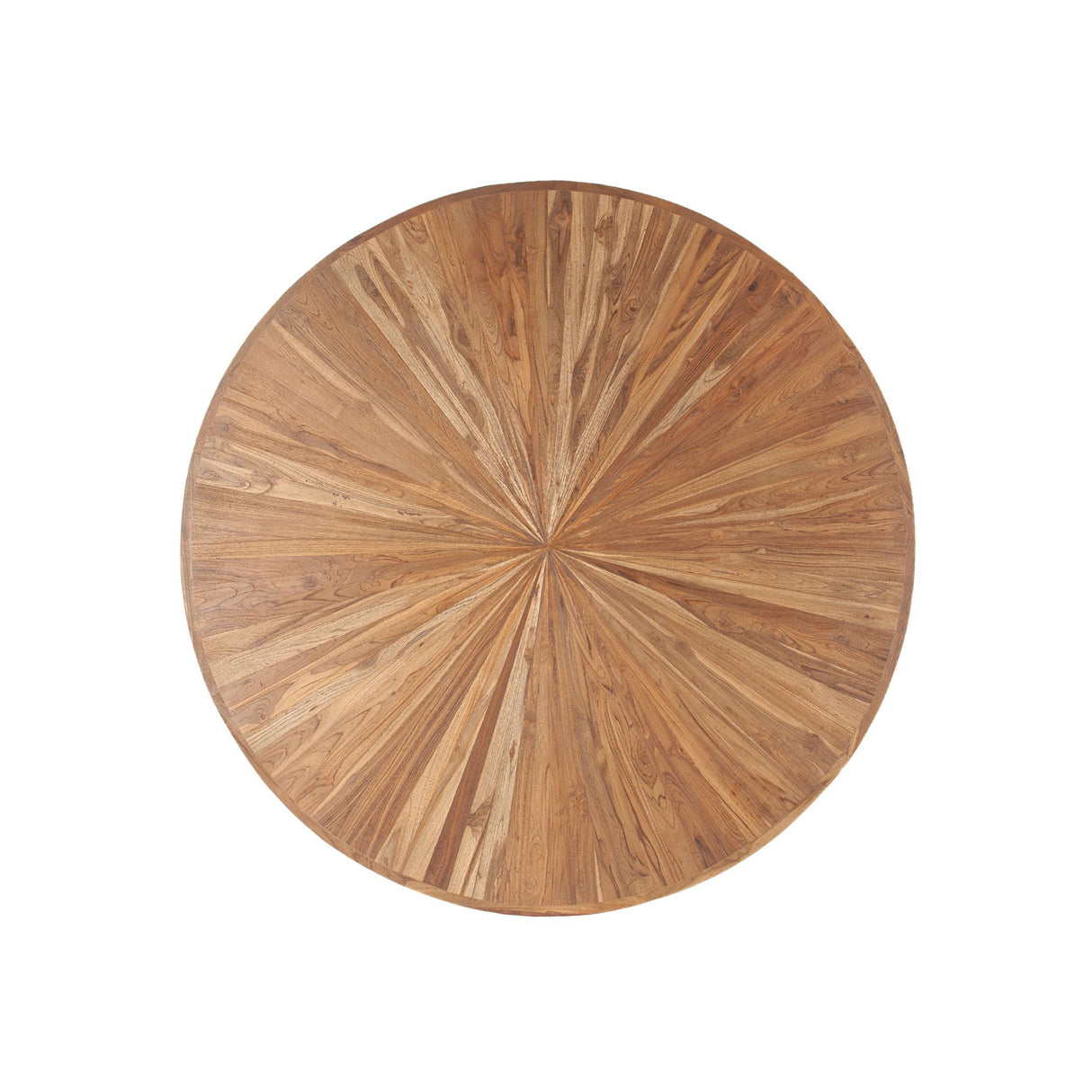 Eiffel 54" Round Dining in Antique Teakwood and Marble Round from Home Trends & Design - Luna Furniture