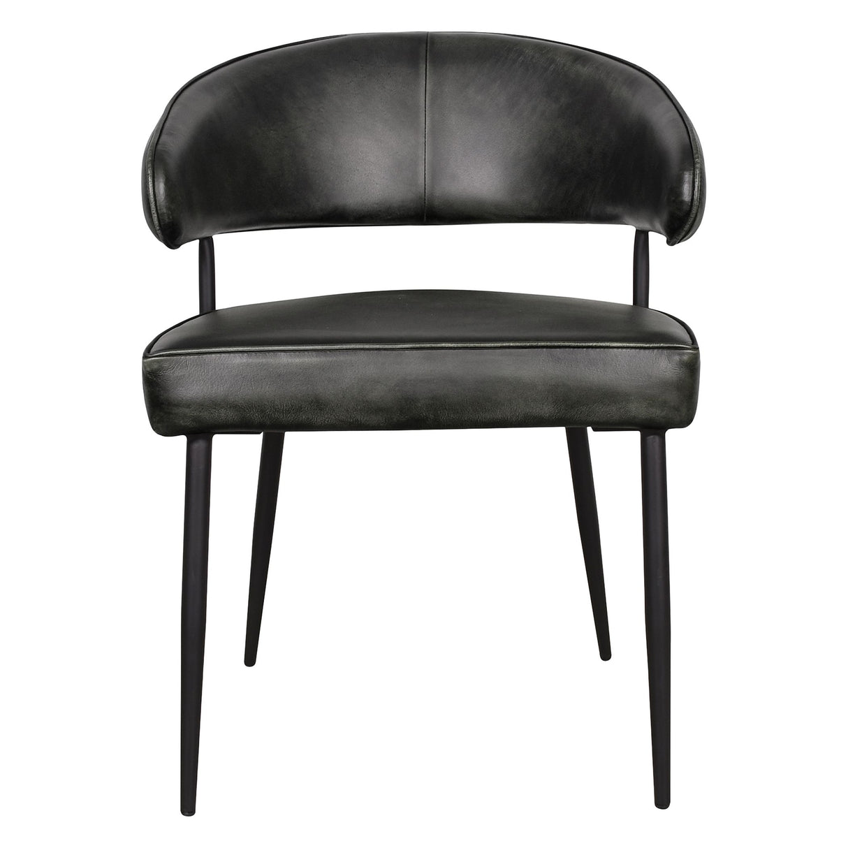 Essex Dover 23" Armchair in Weathered Black Leather, Set of 2 from Home Trends & Design - Luna Furniture