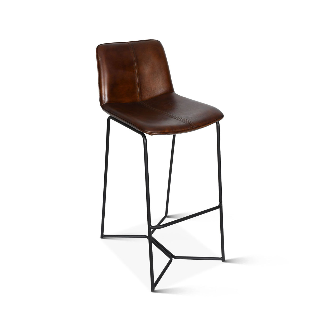 Essex Morgan 18" Bar Chair in Hand Washed Chestnut, Set of 2 from Home Trends & Design - Luna Furniture