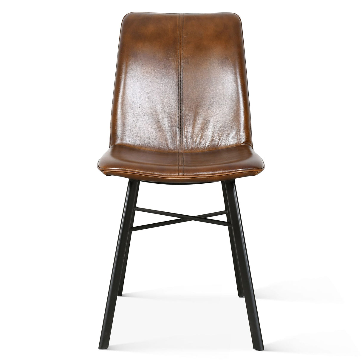 Essex Murphy 18" Dining Chair in Chestnut Leather from Home Trends & Design - Luna Furniture