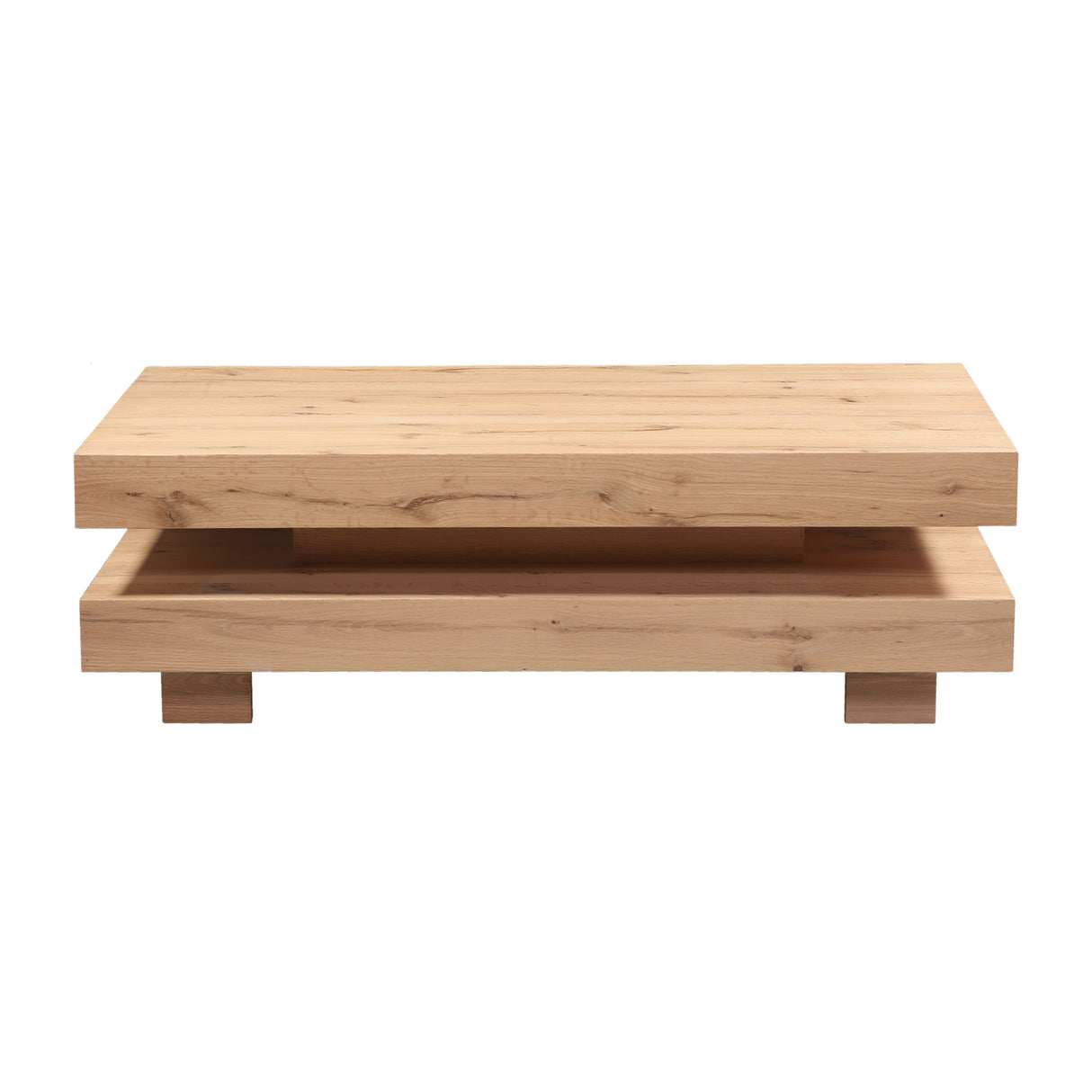 Flagstaff 55" Coffee Table in Natural Distressed Oak from Home Trends & Design - Luna Furniture