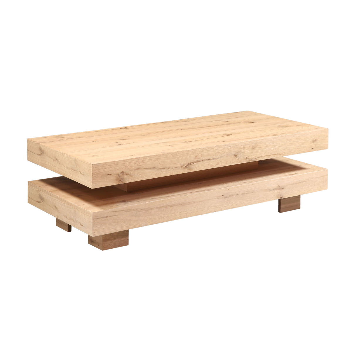 Flagstaff 55" Coffee Table in Natural Distressed Oak from Home Trends & Design - Luna Furniture