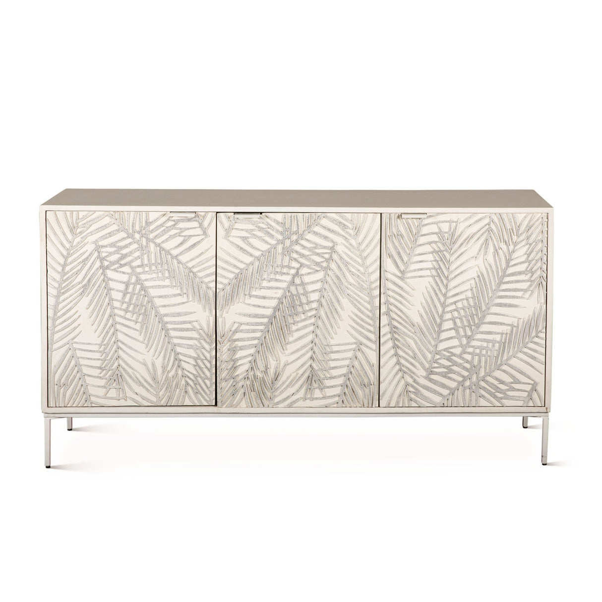 Fern 57" Sideboard with Three Doors in Coastal White from Home Trends & Design - Luna Furniture