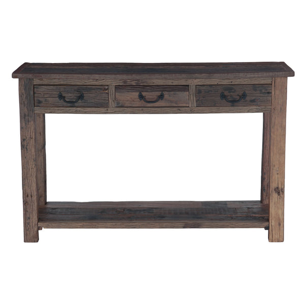 Hacienda 50" Console Table with Three Drawers in Reclaimed Wood
