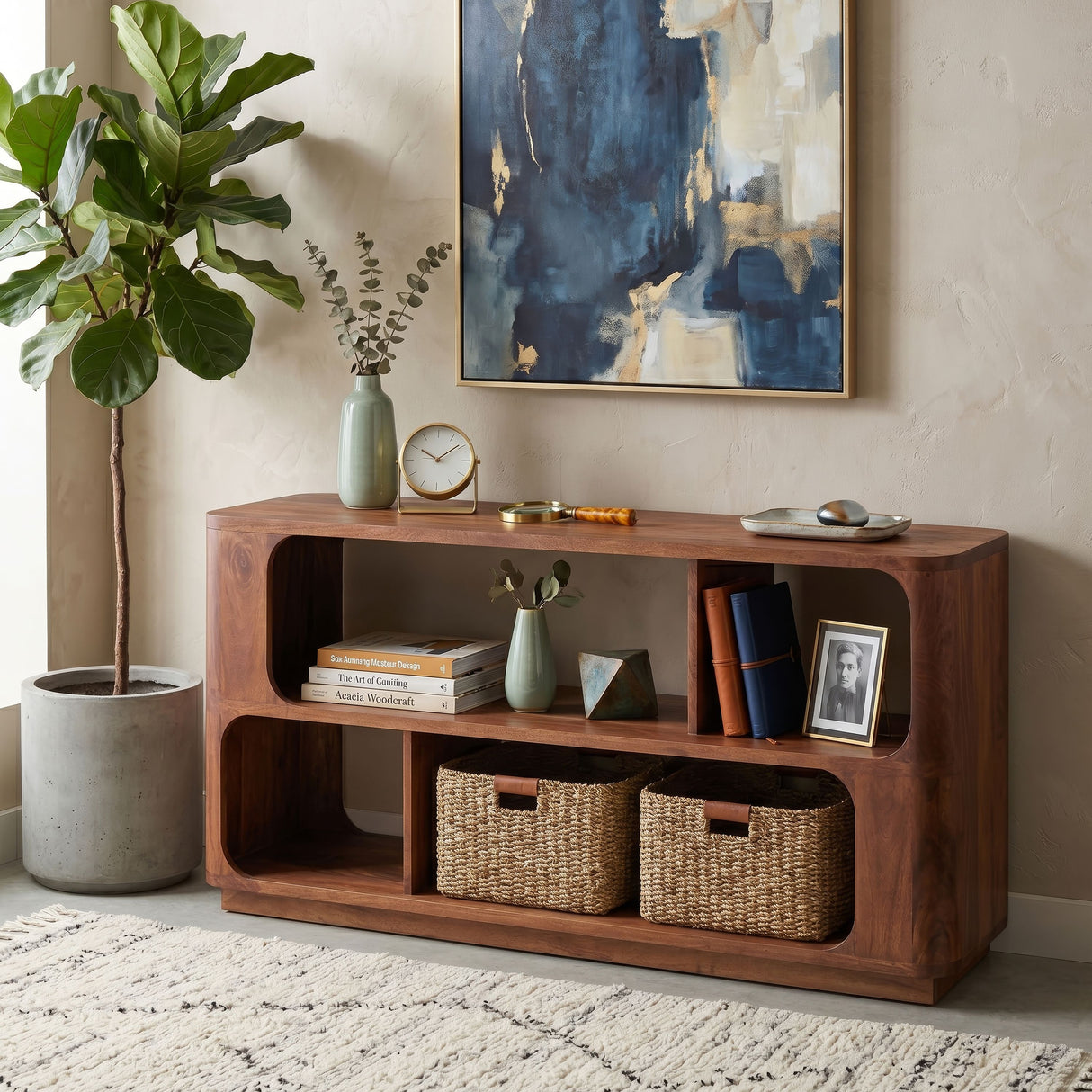 Henderson 67" Console Table in Pecan Brown from Home Trends & Design - Luna Furniture