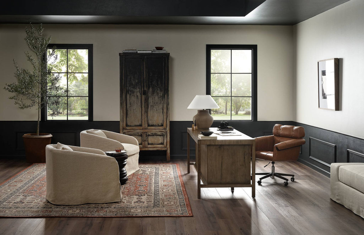 Parma Table Lamp in Textured Dark Sand Porcelain from Four Hands - Luna Furniture