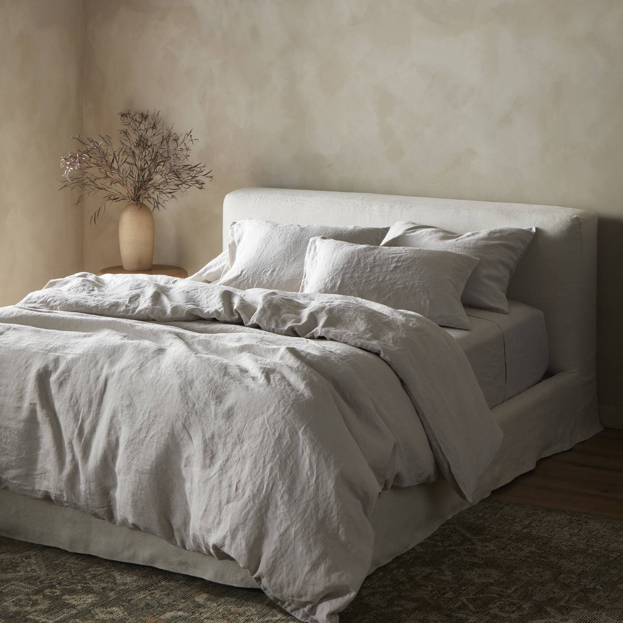 Sable Duvet Cover in Sable Light Grey from Four Hands - Luna Furniture