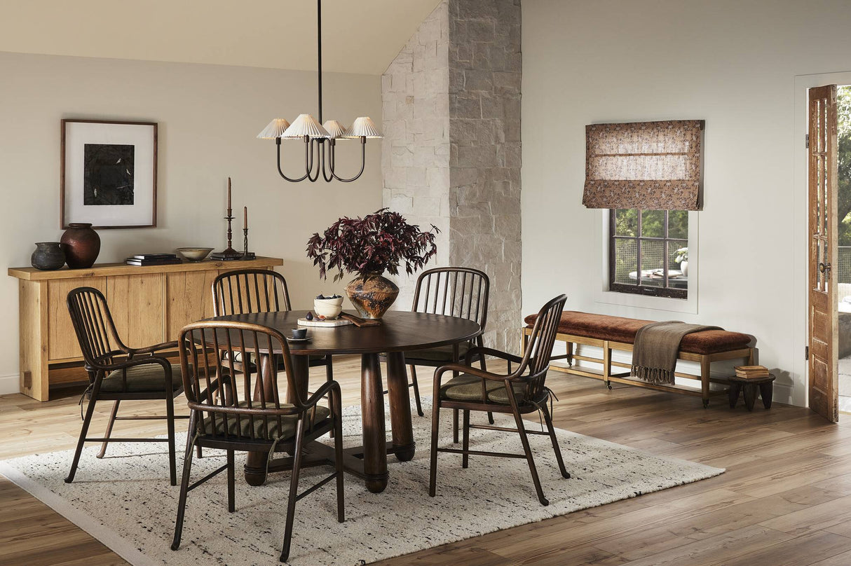 Hemmings Dining Table in Aged Pine Veneer from Four Hands - Luna Furniture