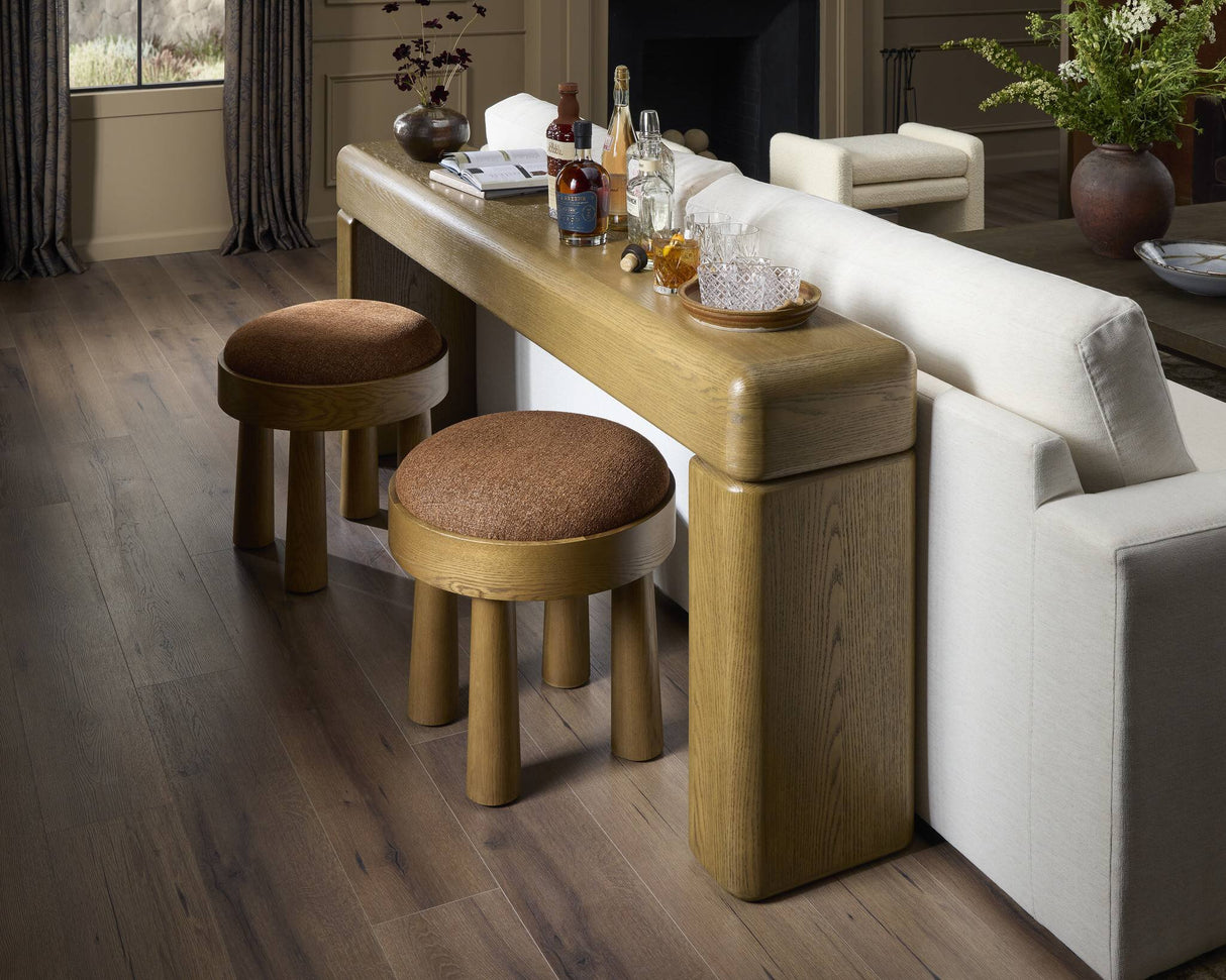 Eva Console Table in Drifted Oak Veneer from Four Hands - Luna Furniture