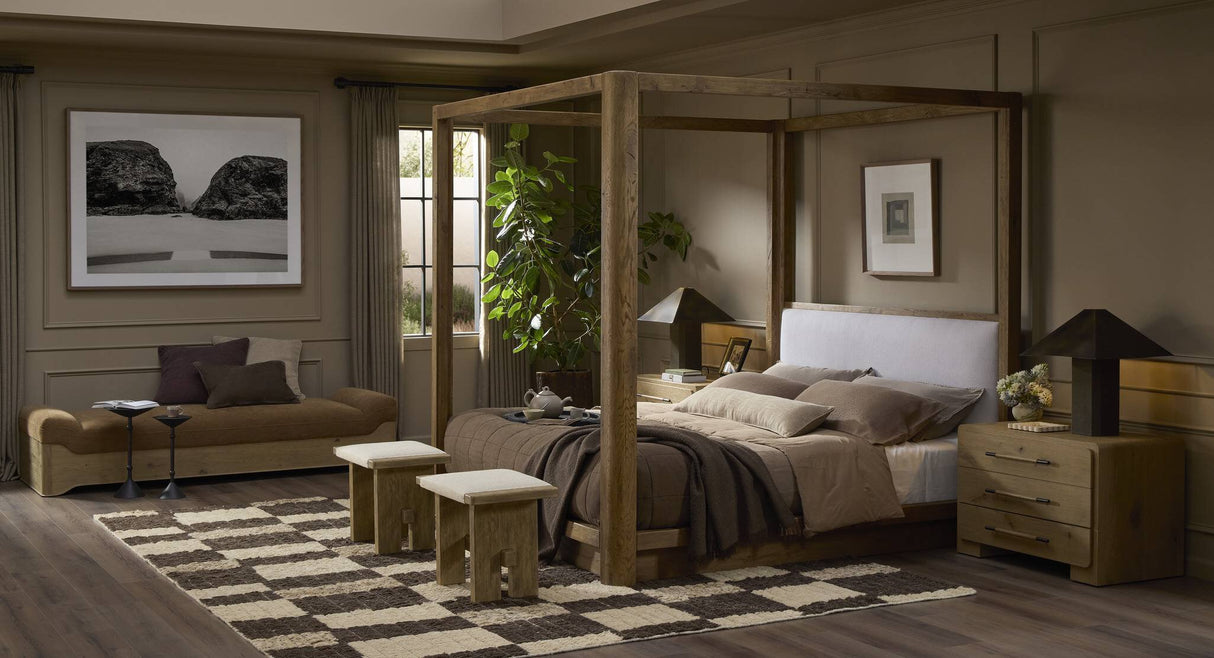 Kenric Table Lamp in Forest Green Canvas from Four Hands - Luna Furniture