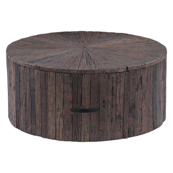 Harbor 32" Coffee Table with Storage Drawer in Reclaimed Hardwood
